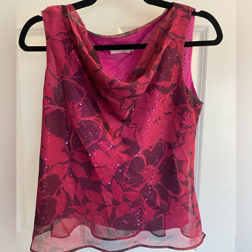 90’s sparkly vacation tank top